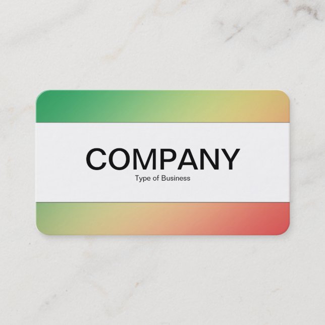 Centrera band (kanter) - Övertoningsdel, gula, röt Visitkort (Framsida)