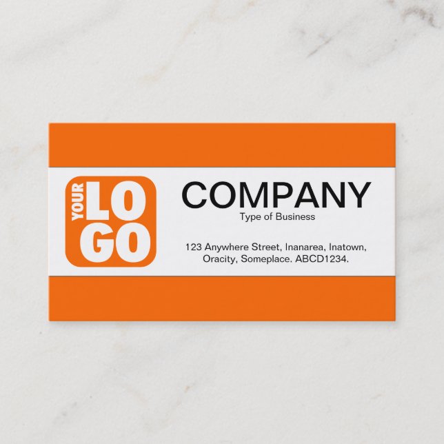 Centrera band (Logotyp) - Orange Visitkort (Framsida)
