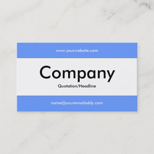 Centrera band v2 - blå 6699FF Visitkort (Framsida)