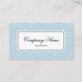 Centrera etikett v5 - Vågigt - Vit på Blek Blue 9d Visitkort