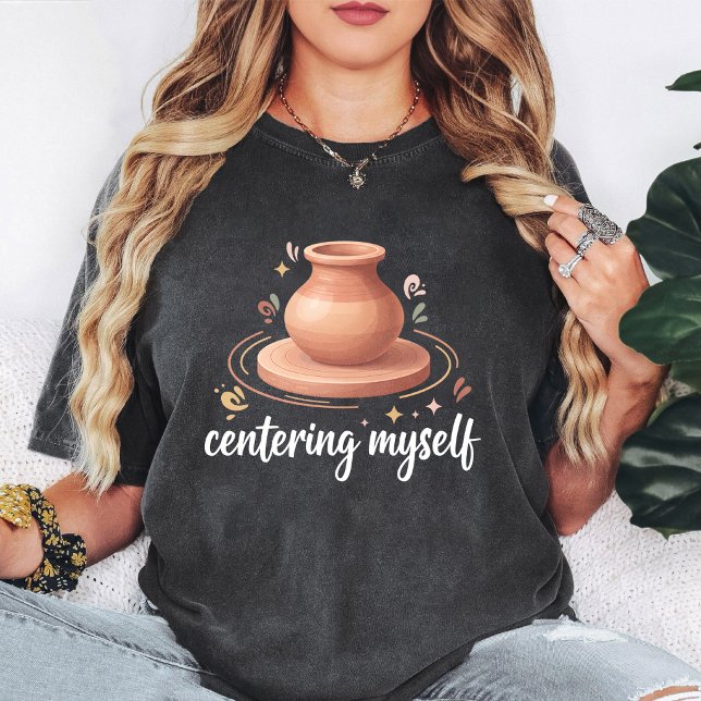 Centrera Mig Krukmakarlera Hjul Design T Shirt (Skapare uppladdad)