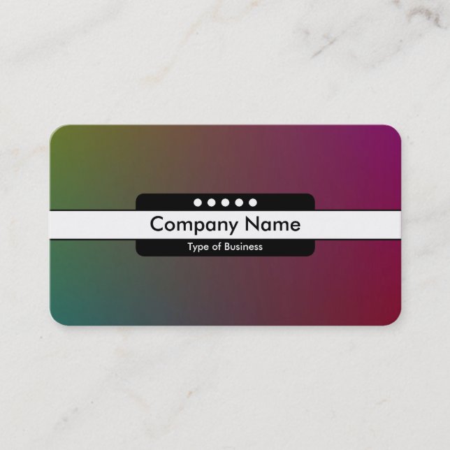 Centrera punkt 5 - Övertoning Y,M,B,R, Mörk Visitkort (Framsida)