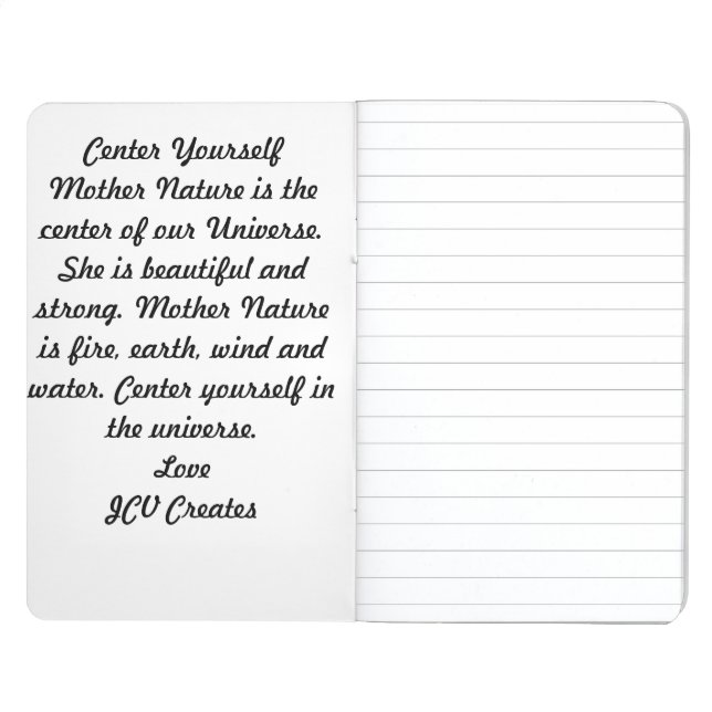 Centrera sig Yourself Anteckningsbok (Insidan Framsidan)