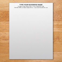 Centrerad, justerad svart platta texter, rubrik brevhuvud