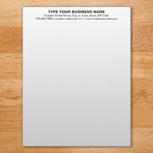 Centrerad, justerad svart platta texter, rubrik brevhuvud