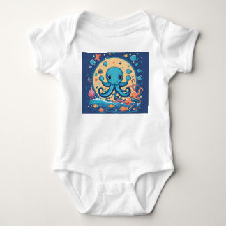 centrerad utformning av en minimalistisk bläckfisk t shirt