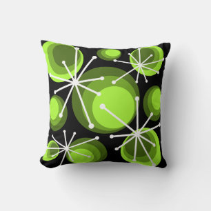Centrets kretsar Starbursts Chartreuse Kudde