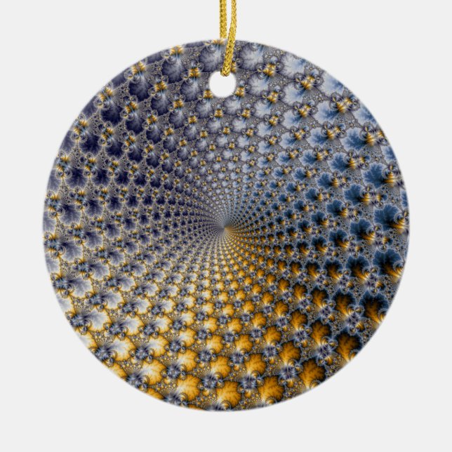 Centrifractality - Fractal Art Julgransprydnad Keramik (Framsidan)