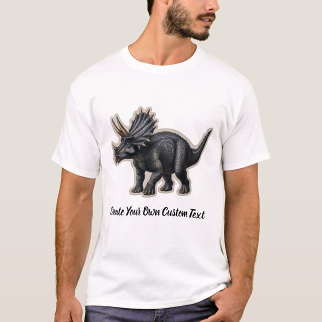 Centrosaurus Dinosaur Skapa din egen anpassade tex T Shirt (Framsida)