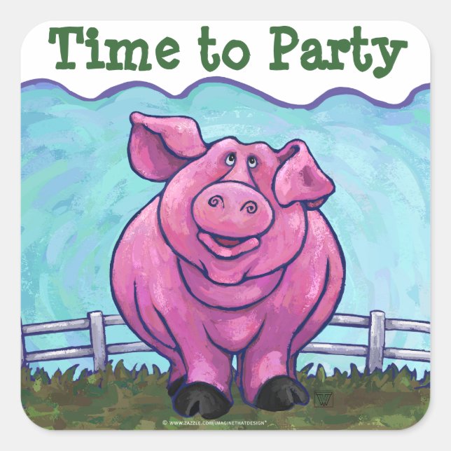 Centrum gris Party Fyrkantigt Klistermärke (Framsida)