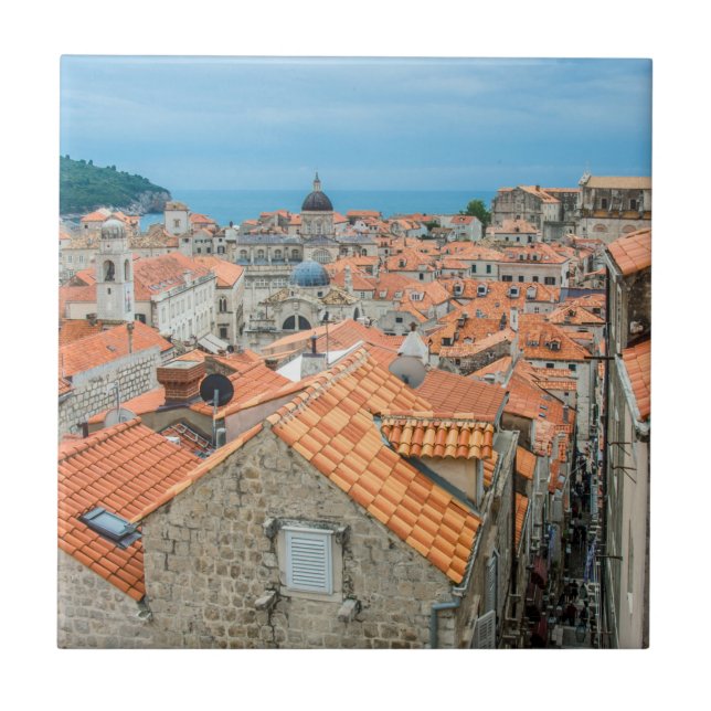 Centrum i Dubrovnik Kakelplatta (Framsidan)