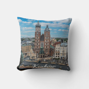 Centrum i Krakow ovanifrån i Polen Kudde