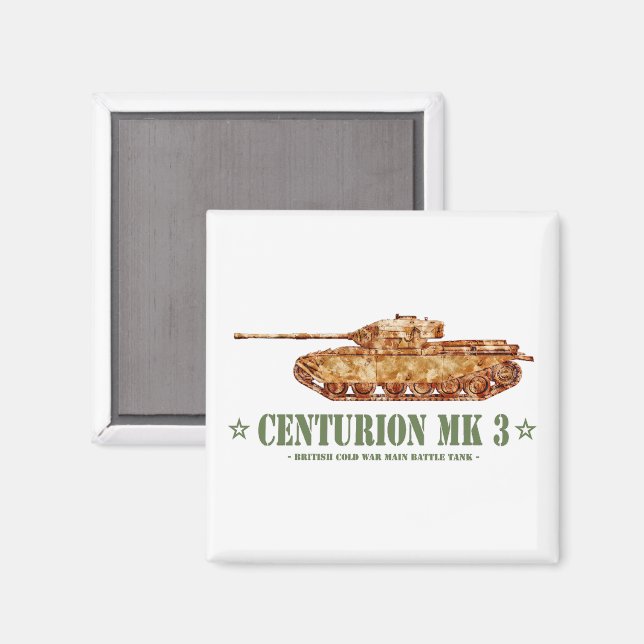 Centurion MK 3 Tank British MBT of Kall Krig Magnet (Front/Back)