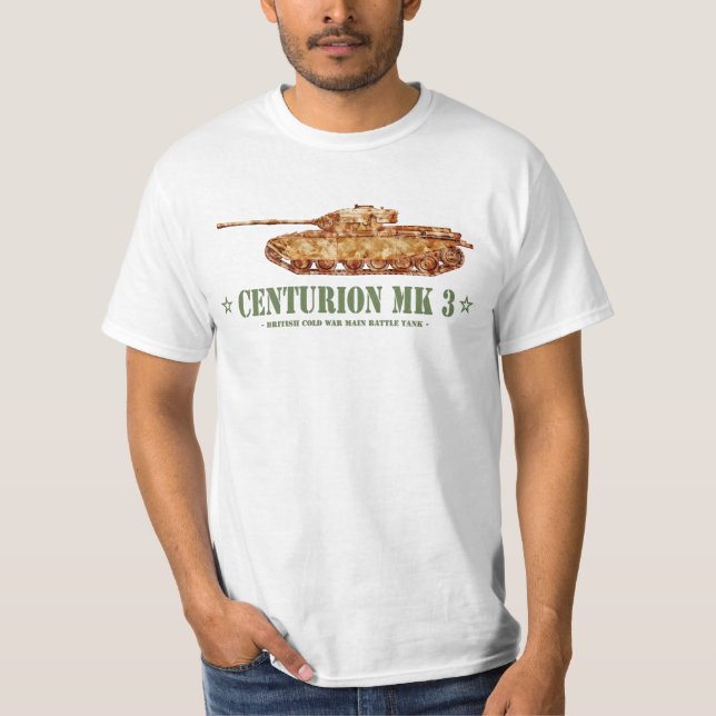 Centurion MK 3 Tank British MBT of Kall Krig T Shirt (Framsida)