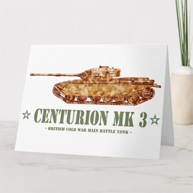 Centurion MK 3 Tank British MBT of Kall Krig Tack Kort (Framsida)