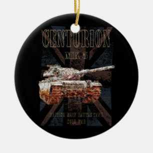 Centurion MK 5 MBT. British Main Battle Tank Julgransprydnad Keramik