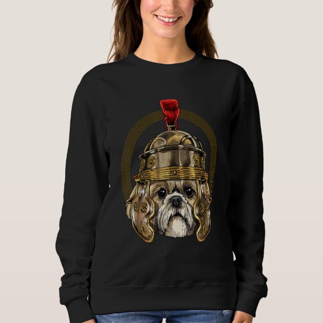 Centurion Shih Tzu Ancient Rom Roman Empire Puppy T Shirt (Framsida)
