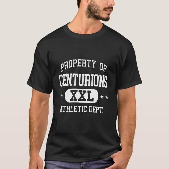 Centurions Retro Athletic Egendom Dept T Shirt (Framsida)