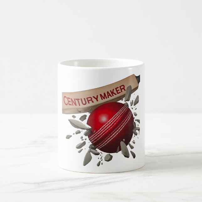 Century Maker Cricket Fladdermus och Boll Sports Kaffemugg (Skapare uppladdad)