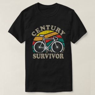 Century Survivor 100 Mile Bicycle Road Cycling T Shirt