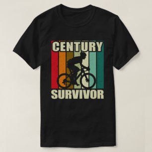 Century Survivor 100 Mile Bicycle Road Cycling T Shirt