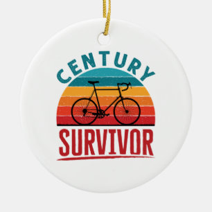 Century Survivor 100 Miles Klubb Julgransprydnad Keramik