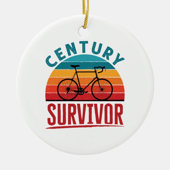 Century Survivor 100 Miles Klubb Julgransprydnad Keramik (Framsidan)