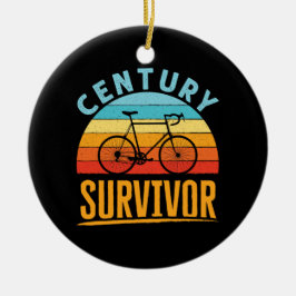 Century Survivor Cycling Endurance Ride Julgransprydnad Keramik
