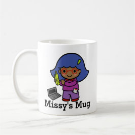 CEO/Accountant/Mogul Girl med dator Kaffemugg