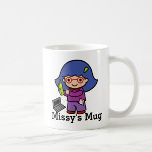 CEO/Accountant/Mogul Girl med dator Kaffemugg