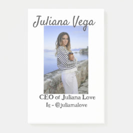 CEO-affärsägarflicka chef Instagram Handtag för Post-it Block