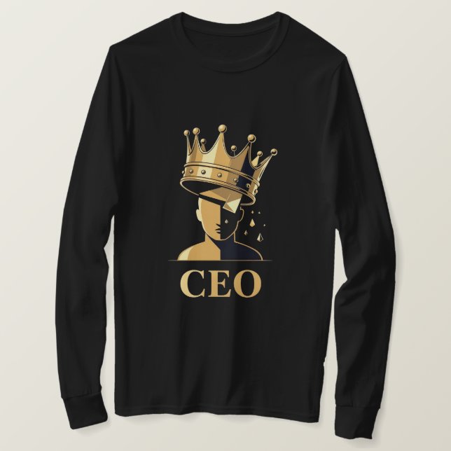 CEO Crown Graphic T-Shirt – Minimalist V2  (Design framsida)