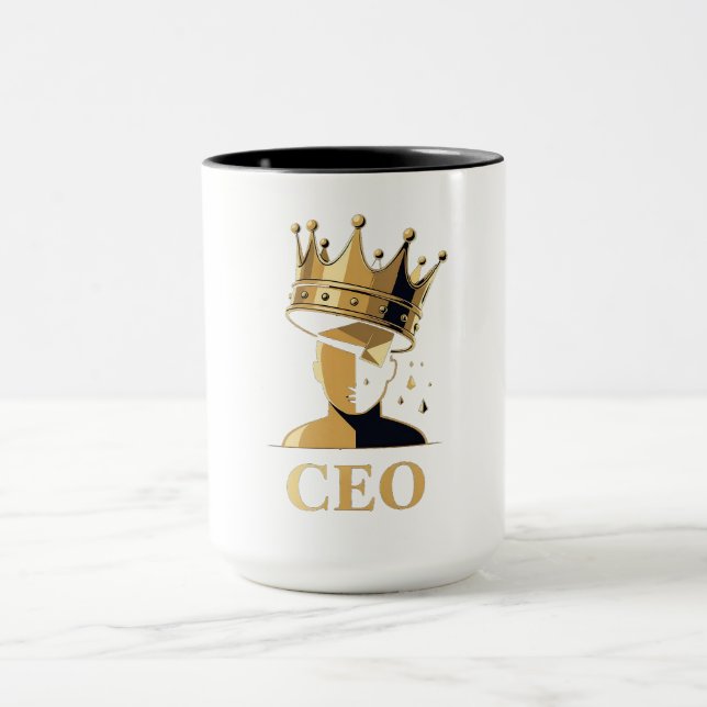 CEO Crown Graphic T-Shirt – Minimalist V2 Mugg (Center)