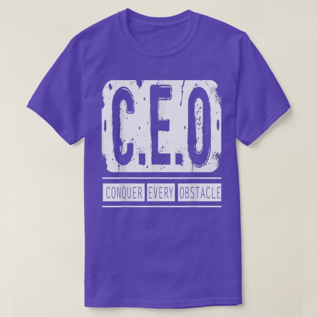 CEO erövra varje hinder CEO T T Shirt (Design framsida)