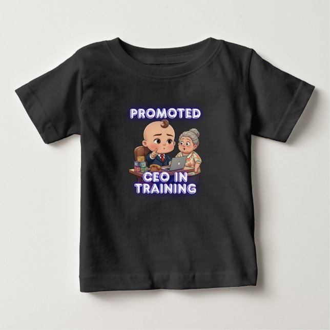 CEO in Training Baby T-Shirt – Funny Grandma Gift (Framsida)