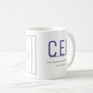 CEO Namn Business Logotyp Kaffemugg