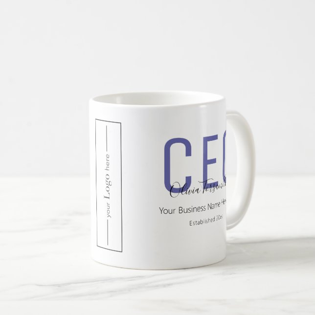 CEO Namn Business Logotyp Kaffemugg (Framsida höger)