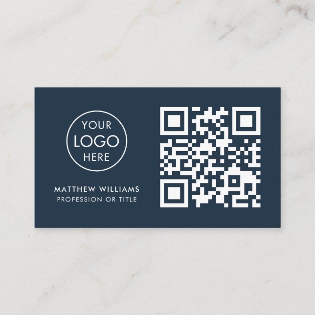 CEO-Professionell QR-Logotyp Modern Visitkort (Framsida)