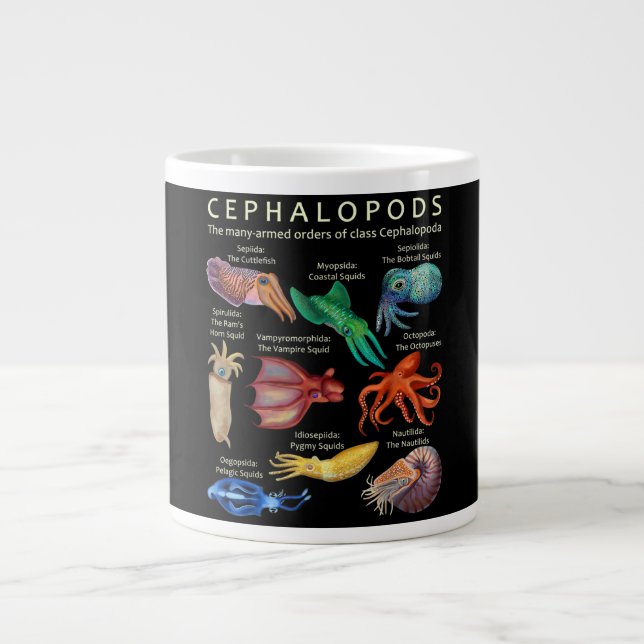 Cephalopod Octopus bläckfisk Jumbo Mugg (Framsidan)