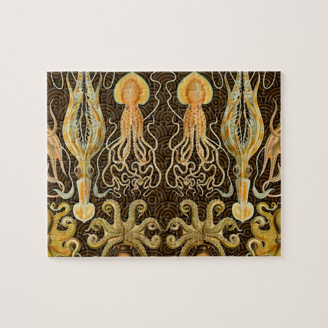 Cephalopod Octopus Squid Marine Natature Pussel (Horisontell)