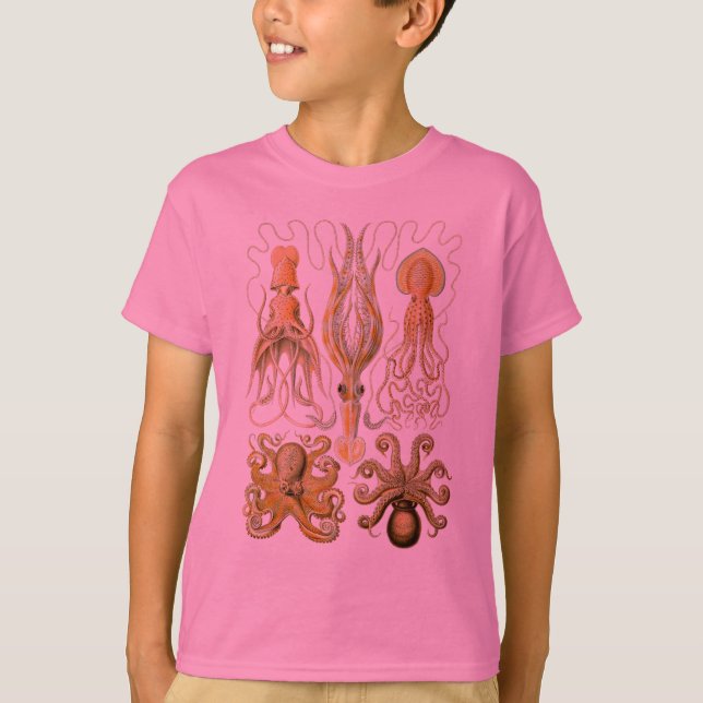 Cephalopod Octopus Squid Marine Natature T Shirt (Framsida)