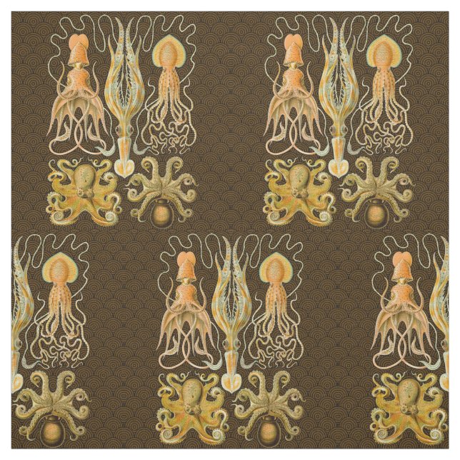 Cephalopod Octopus Squid Marine Natature Tyg (Provkarta)