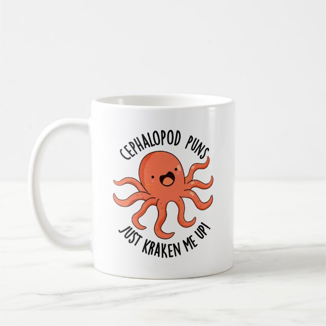 Cephalopod Puns bara får mig att stöta upp en fin  Kaffemugg (Vänster)