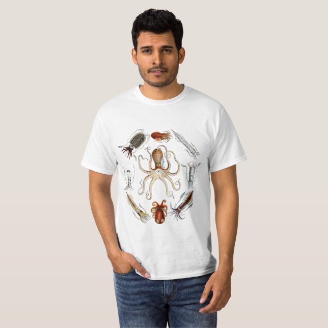 Cephalopods av Britannien T Shirt (Hel framsida)