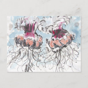 Cephea Jellyfish Detail Postcard Vykort