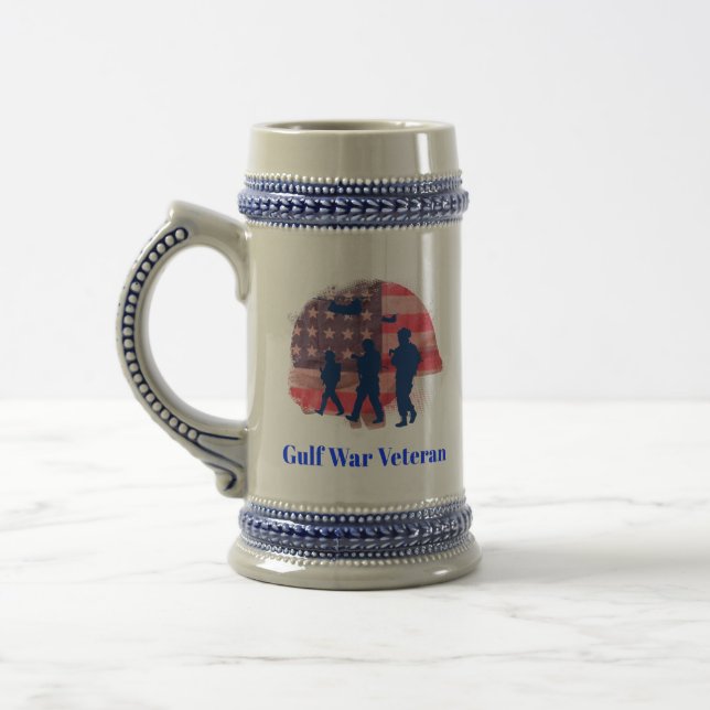 Ceramic Beer Stein, Bukt Krig Veteran Sejdel (Vänster)