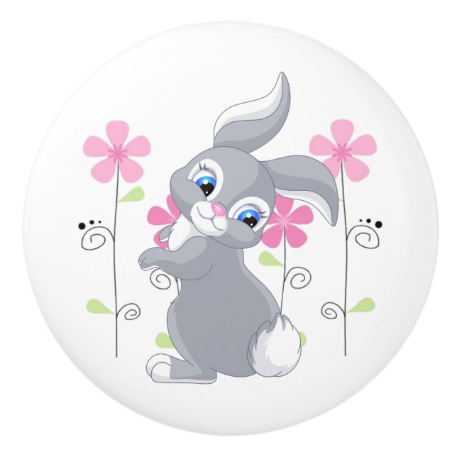 Ceramic Cabinet Knob-Bunny Knopp (Framsidan)
