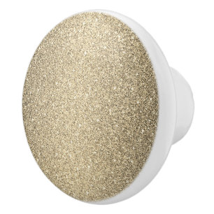 Ceramic Cabinet Knob-Guld Faux Glitter Knopp