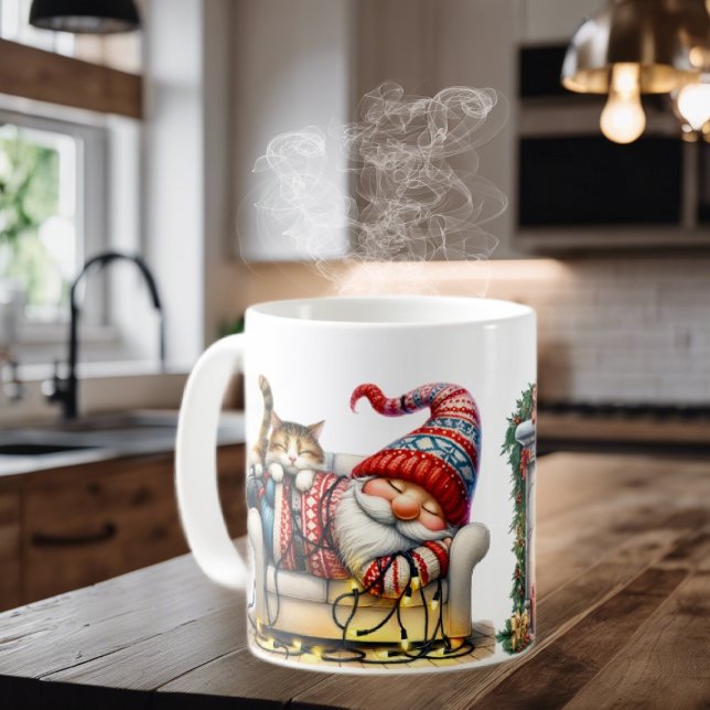 Ceramic Coffee Mug Sleeping Santa Gnome Kaffemugg (Skapare uppladdad)