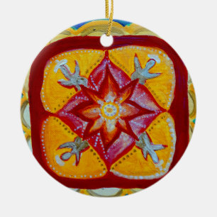Ceramic Dekoration Mandala Peace